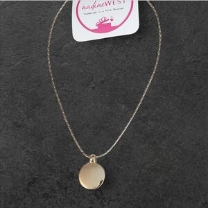 NWT Nadine West Shiny Gold Medallion Necklace ~18"